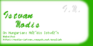 istvan modis business card